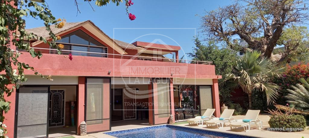 Agence Immobilière Saly Sénégal - V2741 - Villa à NGAPAROU - V2741-villa-a-vendre-avec-piscine-a-ngaparou-senegal