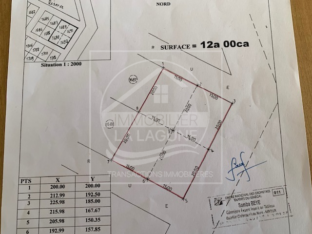 Agence Immobilière Saly Sénégal - T2805 - Terrain à MBALING - T2805 Terrain en vente warang mbaling