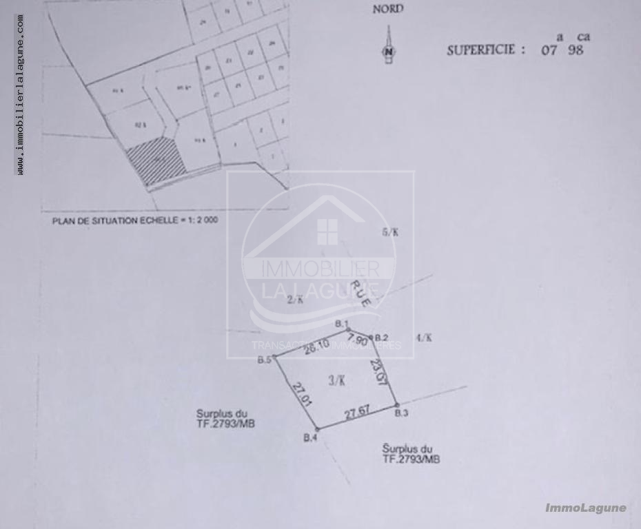 Agence Immobilière Saly Sénégal - T3027 - Terrain à NGUERIGNE - T3027 terrain a vendre nguerigne senegal