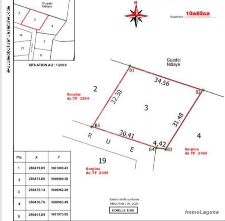 Agence Immobilière Saly Sénégal - T3069 - Terrain à NGAPAROU - T3069-terrain-a-vendre-a-ngaparou