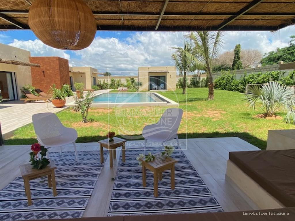 Agence Immobilière Saly Sénégal - V3196 - Villa à NGAPAROU - V3196 villa a vendre ngaparou senegal